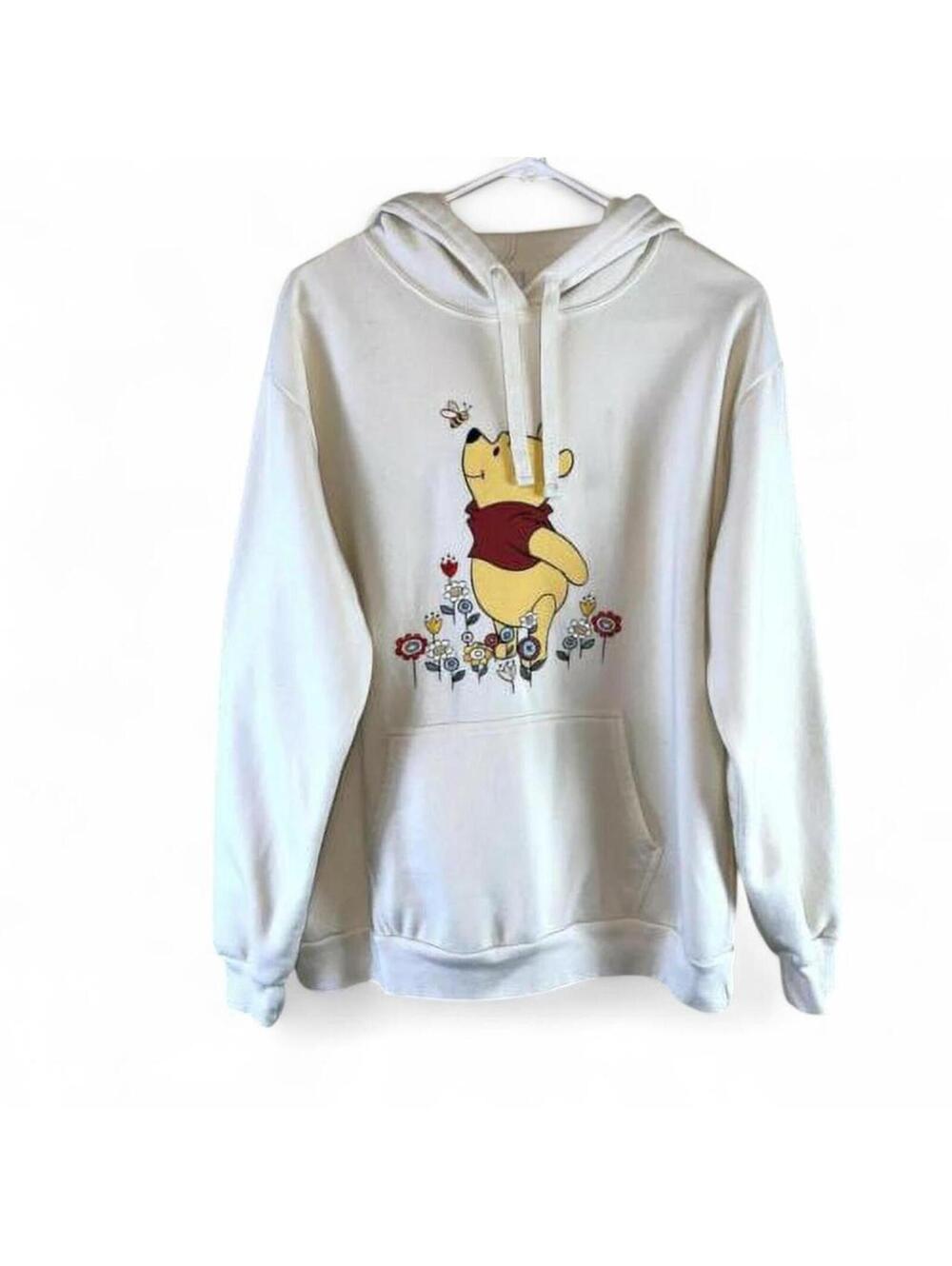 Disney Women's White and Cream yellow Hoody